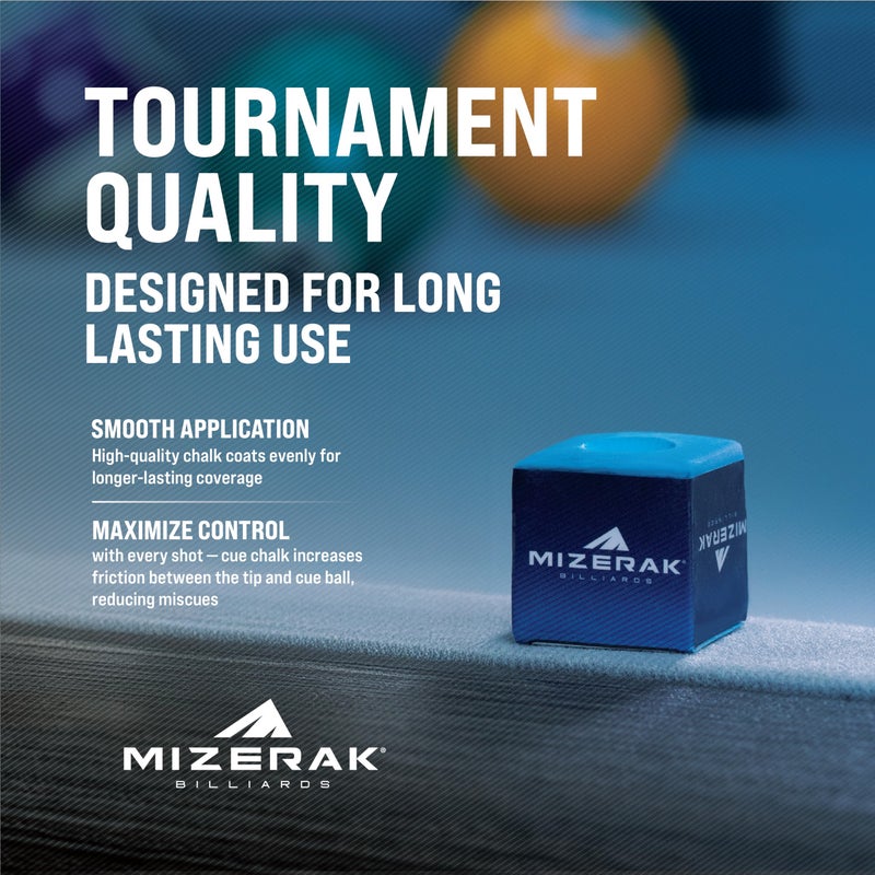 Mizerak Tournament-Grade Cue Chalk â€“ 6 Pack â€“ Pool Chalk Cubes for Accuracy, Cue Ball Control, and Reduced Miscues â€“ Must-Have Pool Accessory - Image 4